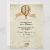 ヴィンテージ熱気球結婚式招待状 招待状 (正面)