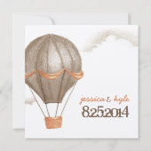 ヴィンテージ熱気球結婚式招待状 招待状 (裏面)