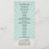 ヴィンテージ熱気球結婚式 プログラム (裏面)