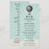 ヴィンテージ熱気球結婚式 プログラム (正面/裏面)