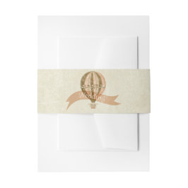 ヴィンテージ熱気球結婚腹バンド 招待状ベリーバンド