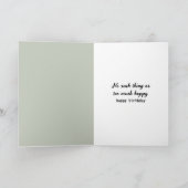 ヴィンテージ熱気球誕生日 カード (内部)