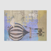 ヴィンテージ熱気球飛行機旅行 薄葉紙 (正面)