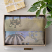 ヴィンテージ熱気球飛行機旅行 薄葉紙 (ギフト)