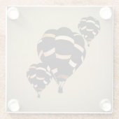 ヴィンテージ熱気球 ガラスコースター (裏面)