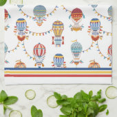 ヴィンテージ熱気球 キッチンタオル (折り畳み)