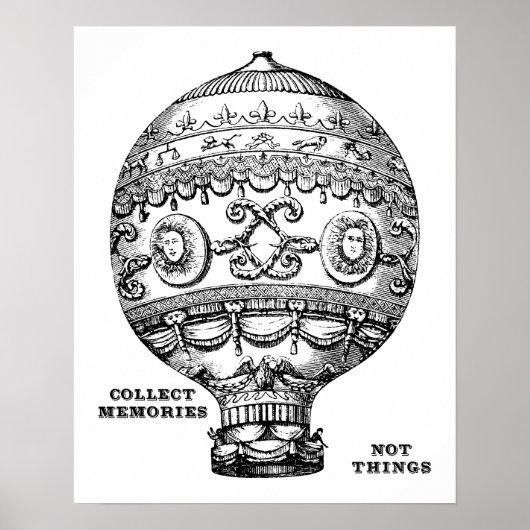 ヴィンテージ熱気球 ポスター (正面)