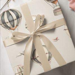 ヴィンテージ熱気球 ラッピングペーパー