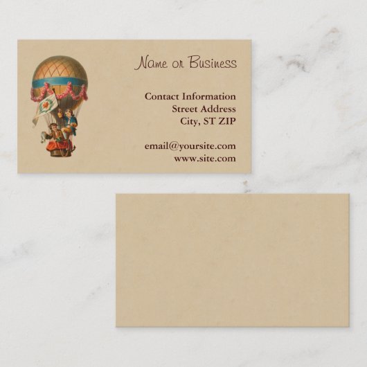 ヴィンテージ熱気球 名刺 (正面/裏面)