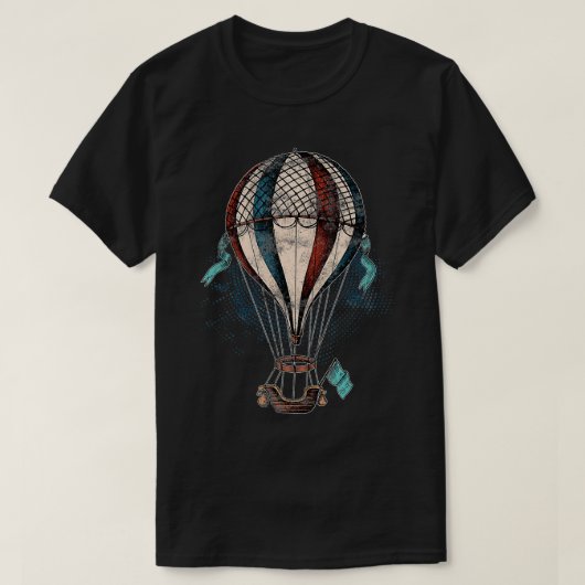 ヴィンテージ熱気球 Tシャツ (デザイン正面)