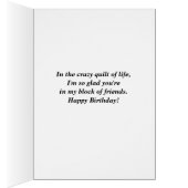 ヴィンテージ熱狂するキルトハッピーバースデー (内側 (右))