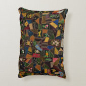 ヴィンテージ熱狂するキルト アクセントクッション (裏面(縦))