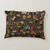 ヴィンテージ熱狂するキルト アクセントクッション (裏面)