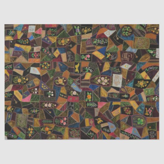 ヴィンテージ熱狂するキルト 薄葉紙 (正面)