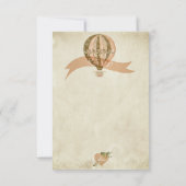 ヴィンテージ熱結婚気球のR.S.V.P. 出欠カード (裏面)