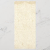 ヴィンテージ熱結婚気球ディナーメニュー メニュー (裏面)