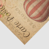 ヴィンテージ熱風船飛んでいる機フランスの 薄葉紙 (詳細)