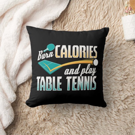 ヴィンテージ燃焼カロリ遊ーとテーブルテニスPing P クッション (ブランケット)
