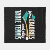 ヴィンテージ燃焼カロリ遊ーとテーブルテニスPing P フリースブランケット (正面(横))