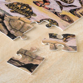 ヴィンテージ爬虫類イラストレーションバイアドルフェミロ ジグソーパズル (側面)