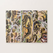 ヴィンテージ爬虫類イラストレーションバイアドルフェミロ ジグソーパズル (横)