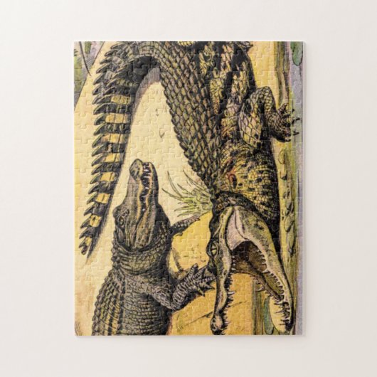 ヴィンテージ爬虫類イラストレーションバイアドルフェミロ ジグソーパズル (縦)