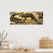 ヴィンテージ爬虫類イラストレーションバイアドルフェミロ ポスター (キッチン)