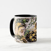 ヴィンテージ爬虫類イラストレーションバイアドルフェミロ マグカップ (正面左)