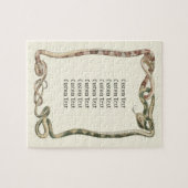 ヴィンテージ爬虫類、絡みヘビ又はバイパー縁どズ ジグソーパズル (横)