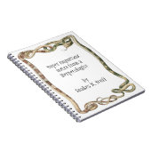 ヴィンテージ爬虫類、絡みヘビ又はバイパー縁どズ ノートブック (右側)