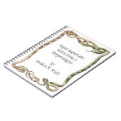 ヴィンテージ爬虫類、絡みヘビ又はバイパー縁どズ ノートブック (左側)