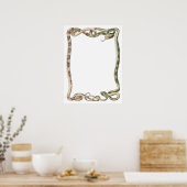 ヴィンテージ爬虫類、絡みヘビ又はバイパー縁どズ ポスター (キッチン)