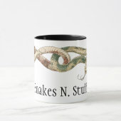 ヴィンテージ爬虫類、絡みヘビ又はバイパー縁どズ マグカップ (中央)