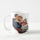 ヴィンテージ父と娘ハッピーパパの日! コーヒーマグカップ (左)