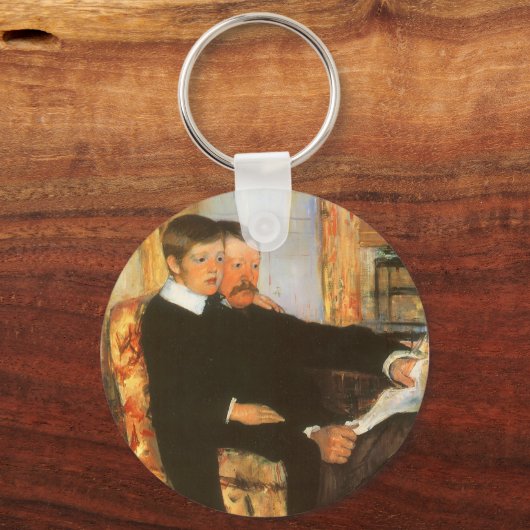 ヴィンテージ父と息子ポートレートバイマリアクサット キーホルダー (正面)