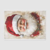 ヴィンテージ父のクリスマスBurlap AZ6デコページ 薄葉紙 (正面)