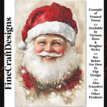 ヴィンテージ父のクリスマスBurlap AZ6デコページ