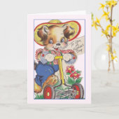 ヴィンテージ父の日のグリーティングカード カード (黄色い花)