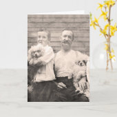 ヴィンテージ父の日のグリーティングカード カード (黄色い花)