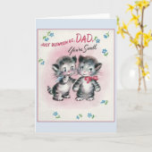 ヴィンテージ父の日のグリーティングカード カード (黄色い花)