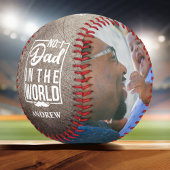 ヴィンテージ父の日の写真パーソナライズされた#1パパ 野球ボール