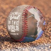 ヴィンテージ父の日の写真パーソナライズされた#1パパ 野球ボール