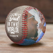 ヴィンテージ父の日の写真パーソナライズされた#1パパ 野球ボール