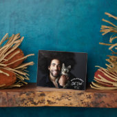 ヴィンテージ父の日の猫最高ののパパ写真 フォトプラーク (側面)