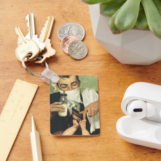 ヴィンテージ父の日パパの与えベビーボトル キーホルダー (デスク)