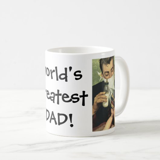 ヴィンテージ父の日パパの与えベビーボトル コーヒーマグカップ (正面右)