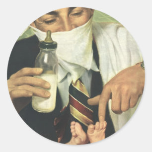 ヴィンテージ父の日パパの与えベビーボトル ラウンドシール