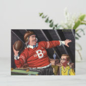 ヴィンテージ父の日，スポーツサッカーパパと息子 カード (スタンド正面)