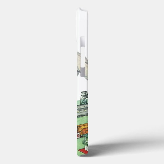 ヴィンテージ父の日、パパと息子と電車 Case-Mate iPhoneケース (裏面 / 左)