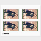 ヴィンテージ父の日 長方形シール (シート)